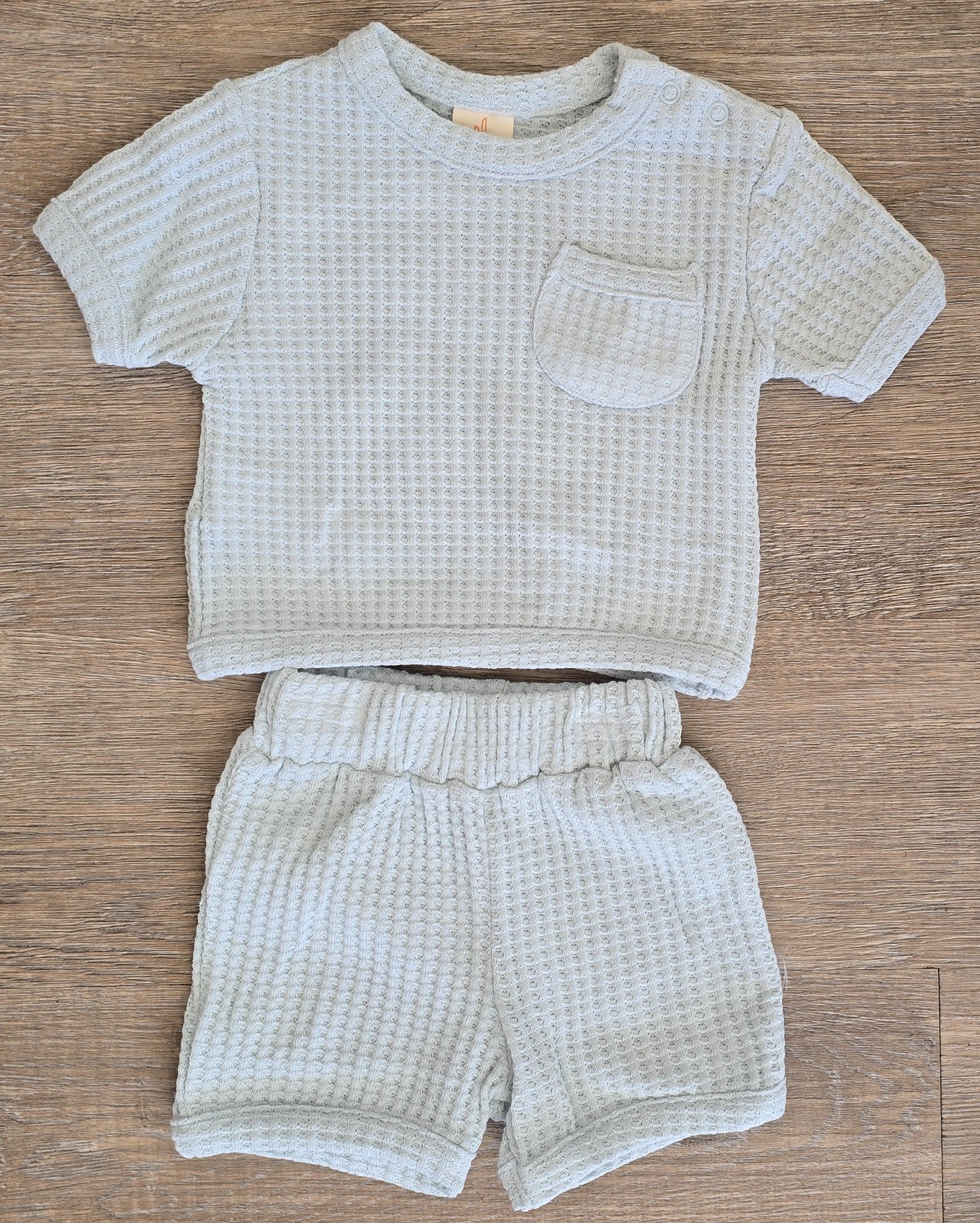 Ensemble bébé garçon bleu ciel coton taille de 3 à 12 mois ref 35 ALL FOR KIDS