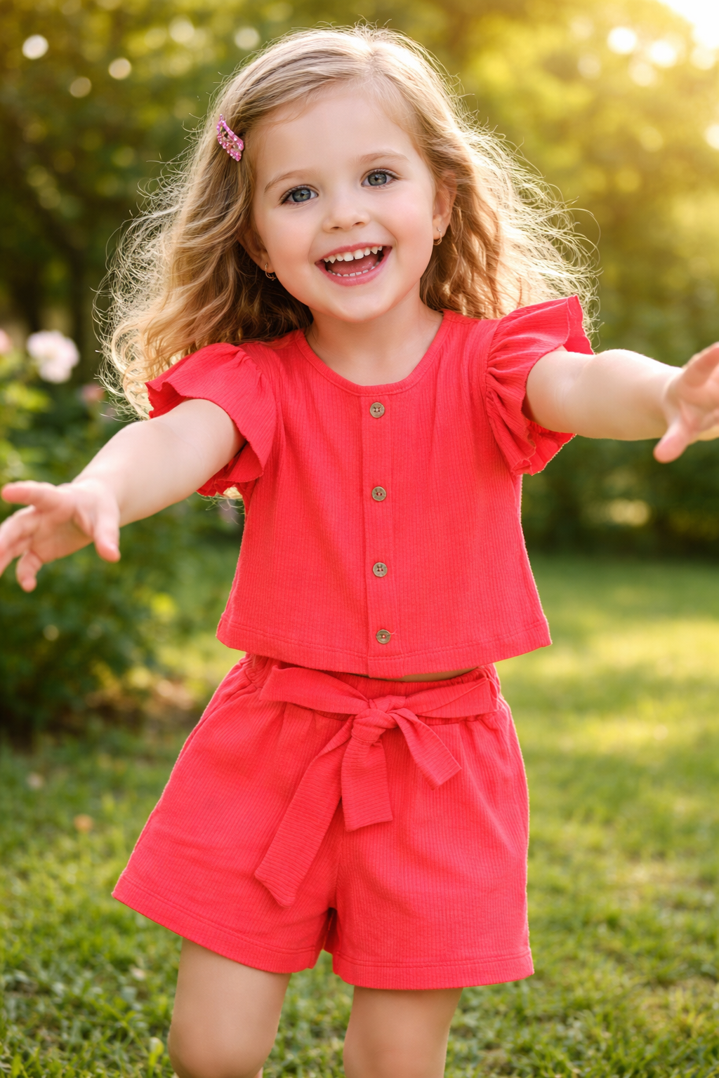 Ensemble tee-shirt et short dernière taille 4 ans ref 2339 ALL FOR KIDS