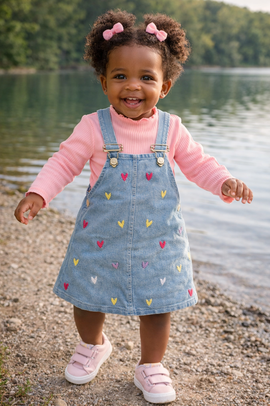 Ensemble salopette effet jean taille de 9 à 24 mois 100% coton ref 0343