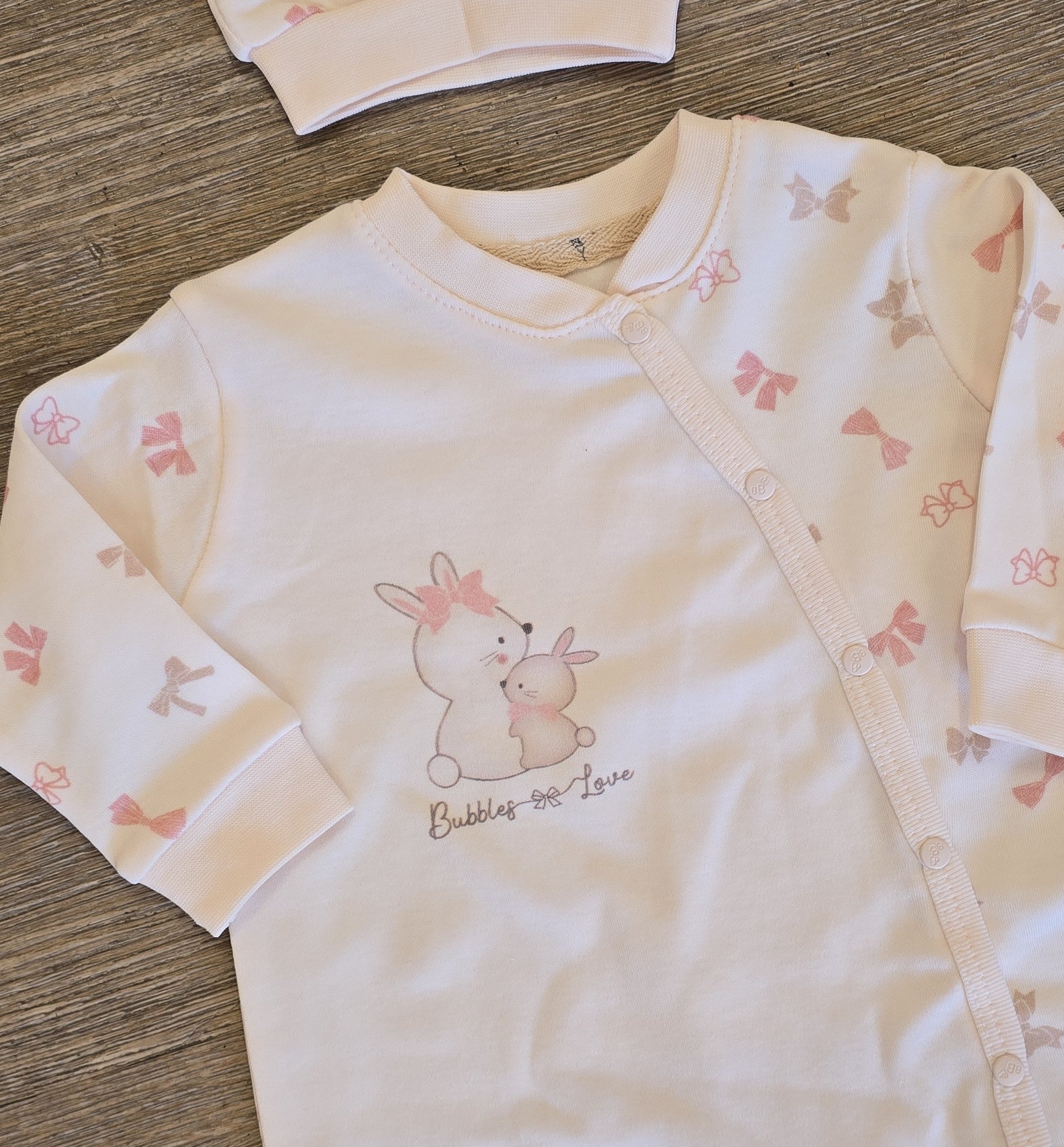 Pyjama bébé fille coton taille 0 à 6 mois ouverture pression ref 13 ALL FOR KIDS