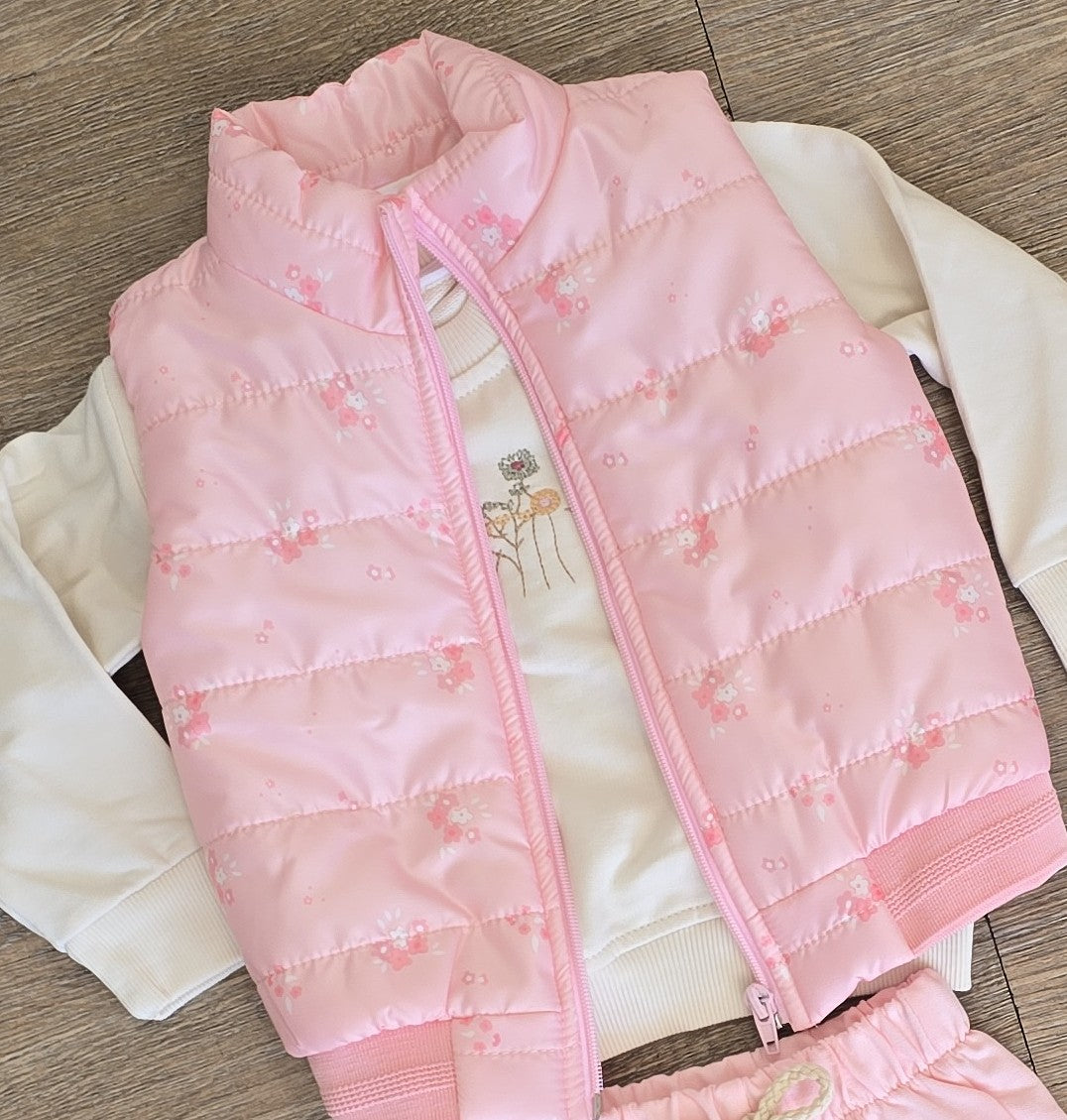 Ensemble fille manteau sans manche pull et pantalon ALL FOR KIDS