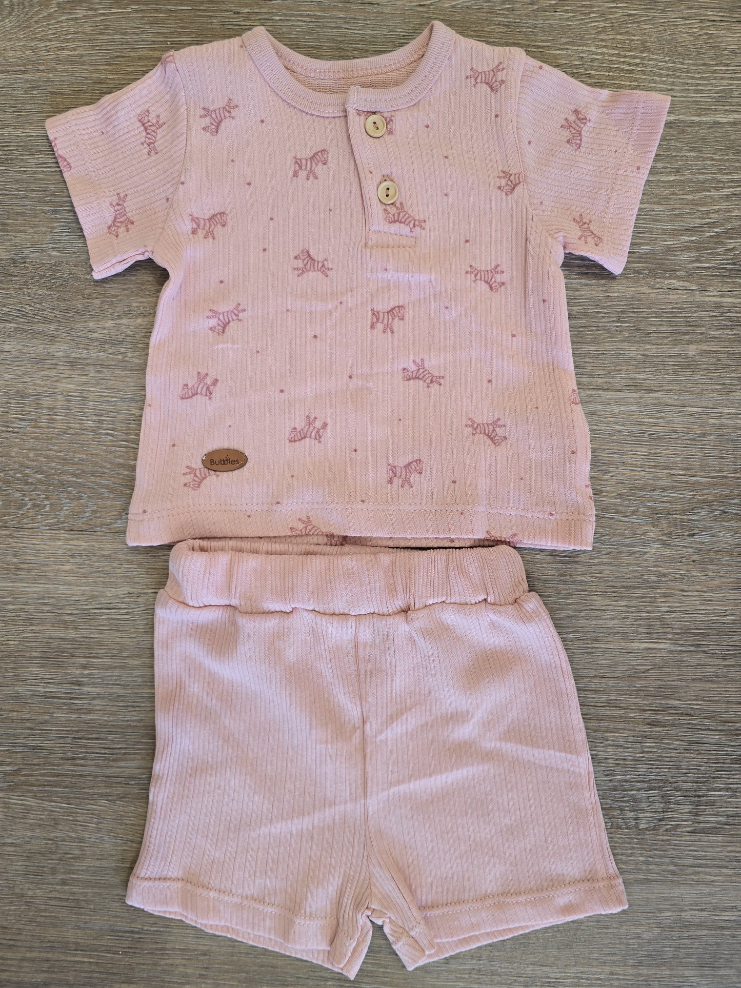 Ensemble bébé garçon coton beige taille de 3 à 12 mois ref 19 ALL FOR KIDS