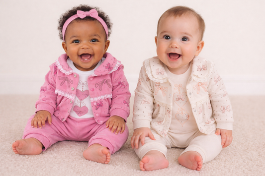 Ensemble bébé fille 100% coton taille de 0 à 9 mois ref 1369 ALL FOR KIDS