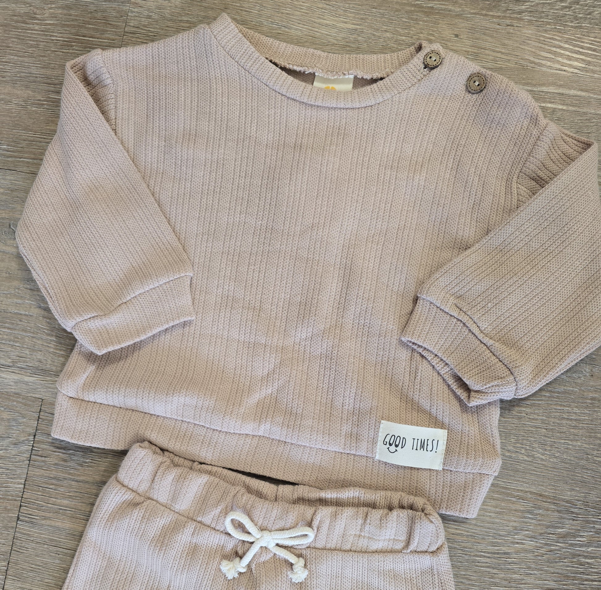 Ensemble bébé fille côtelé taille de 6 à 18 mois ref 9957 ALL FOR KIDS