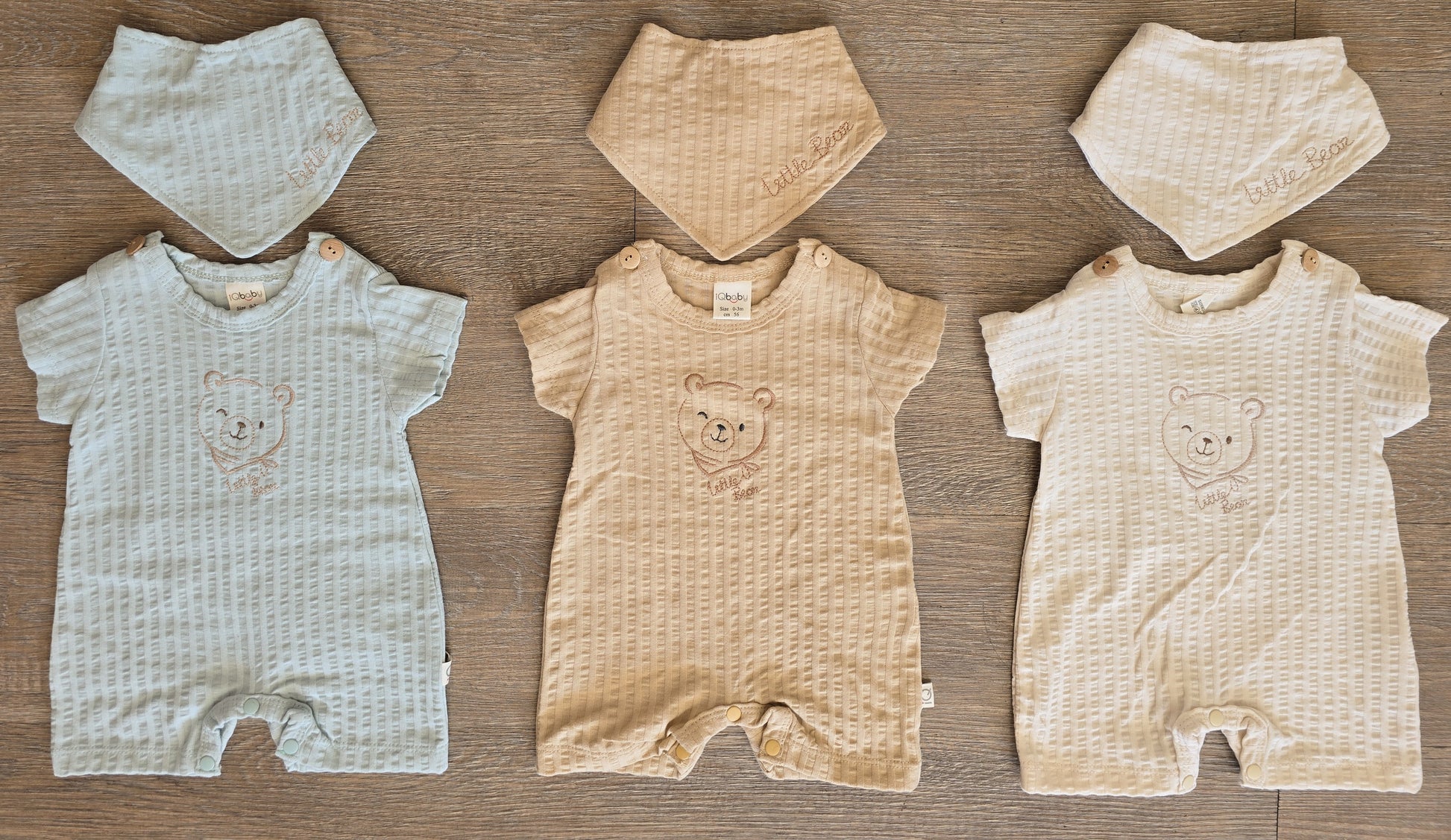 Ensemble bébé barboteuse et bandana coton taille de 0 à 9 mois ref 1207 ALL FOR KIDS