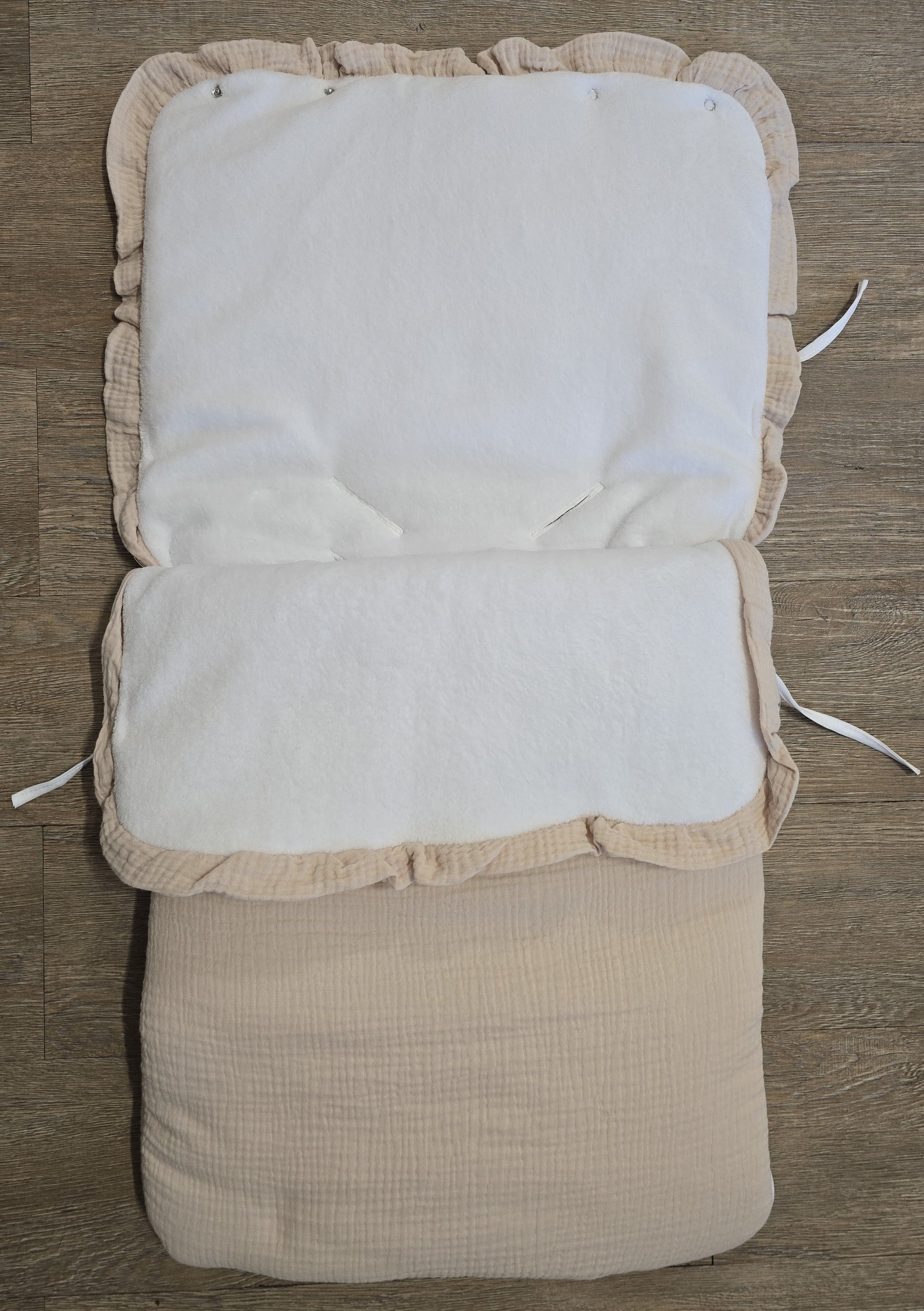 Nid d’ange beige de 0 à 6 mois gaze de coton pour cosy et poussette ref 161 ALL FOR KIDS