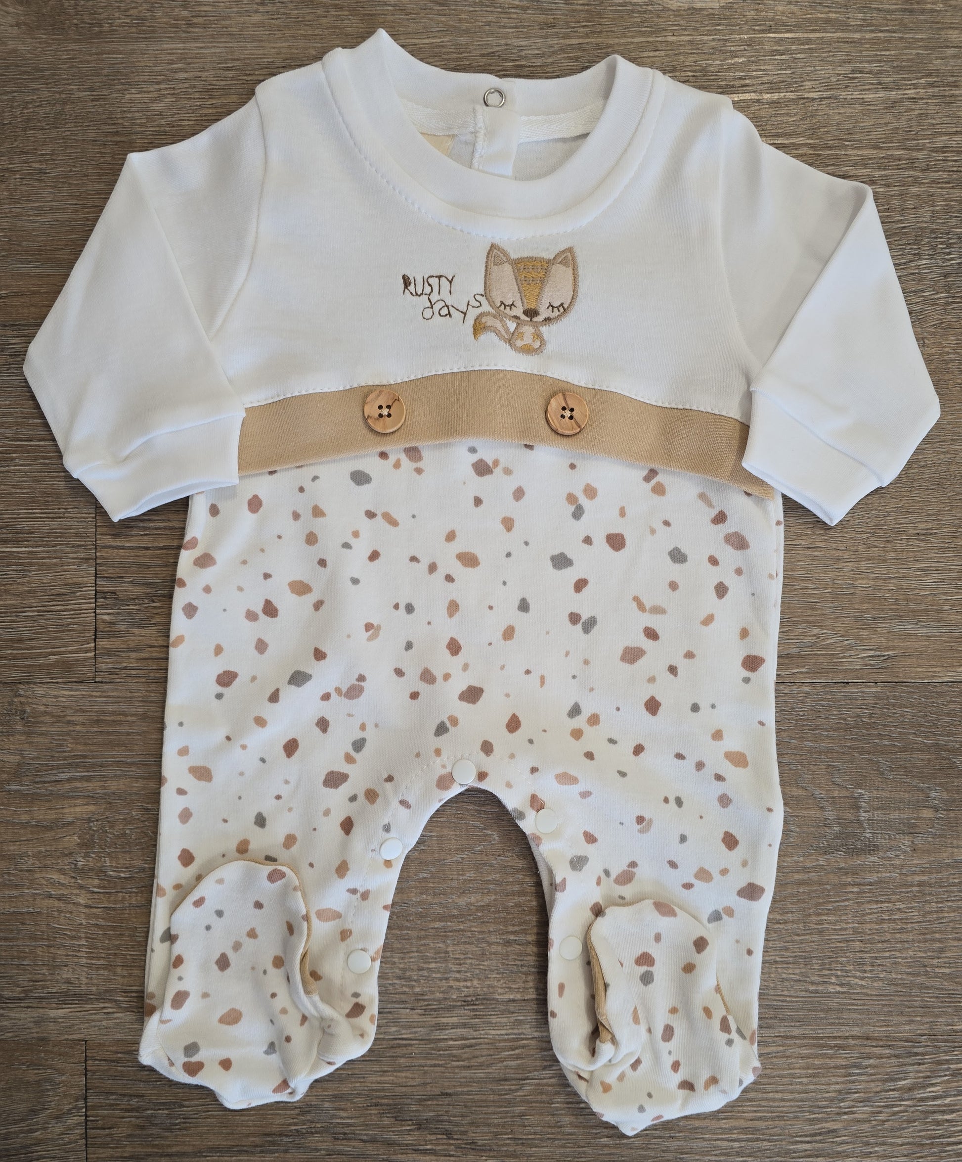 Pyjama bébé mixte renard taille de 3 à 9 mois 100% coton ref 1152 ALL FOR KIDS