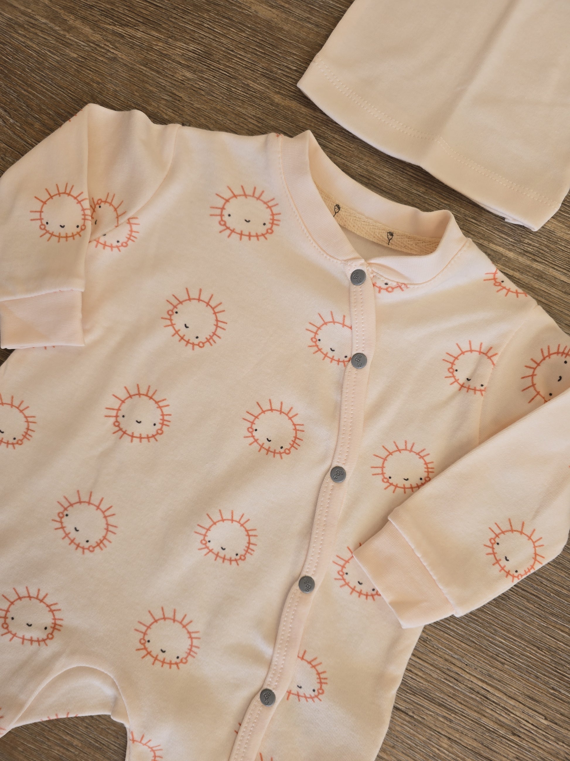Pyjama bébé garçon avec bonnet 100% coton taille de 0 à 6 mois ref 3 ALL FOR KIDS