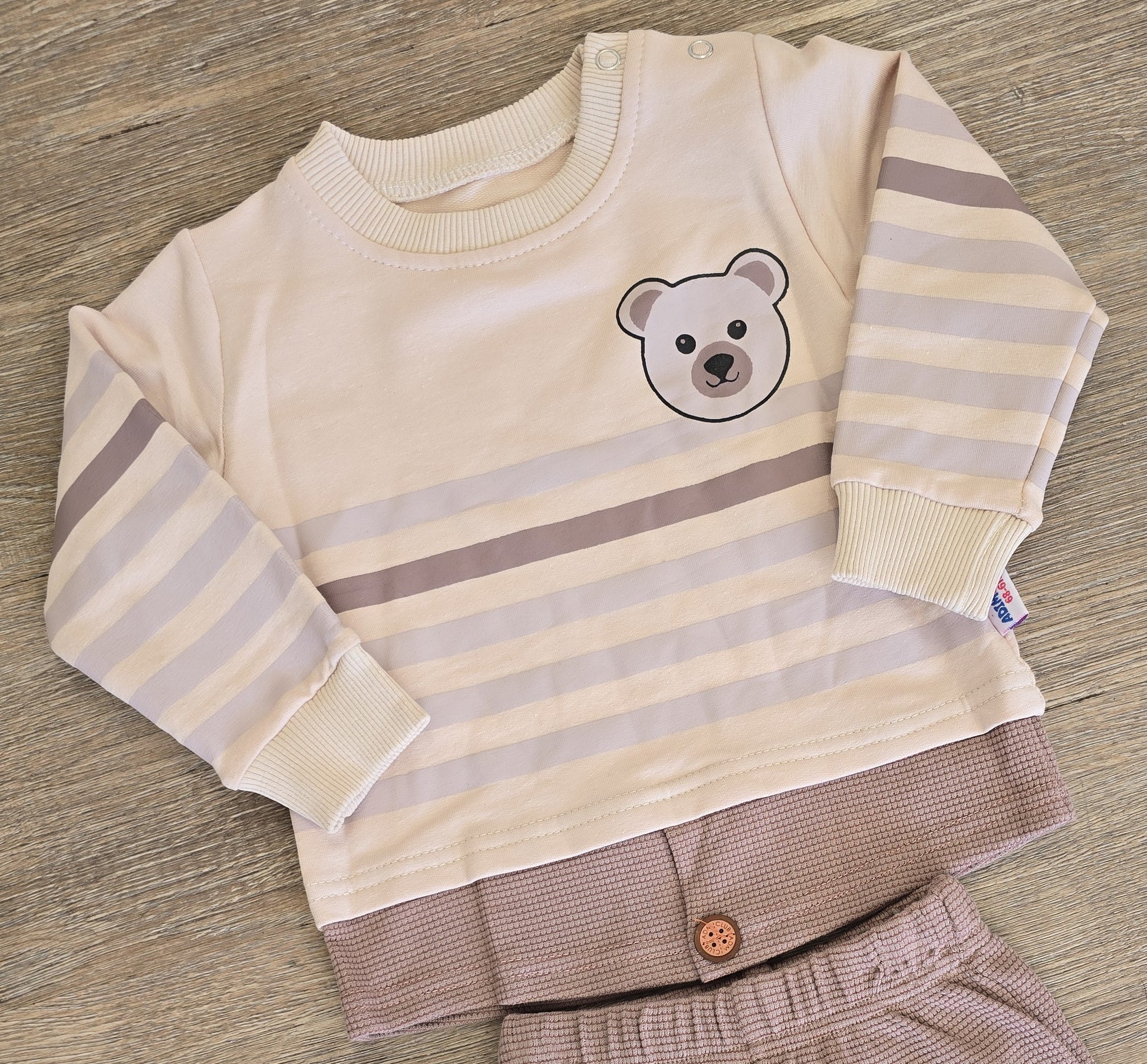 Ensemble bébé garçon ours 2 pièces 100 % coton taille de 6 à 24 mois ALL FOR KIDS