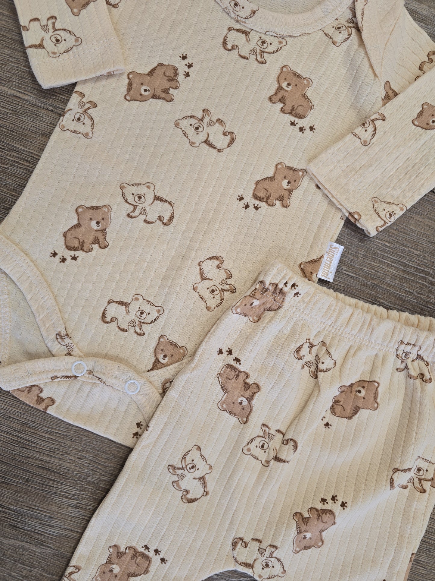 Ensemble bébé body et pantalon unisexe taille de                          100% coton ref 0116 ALL FOR KIDS