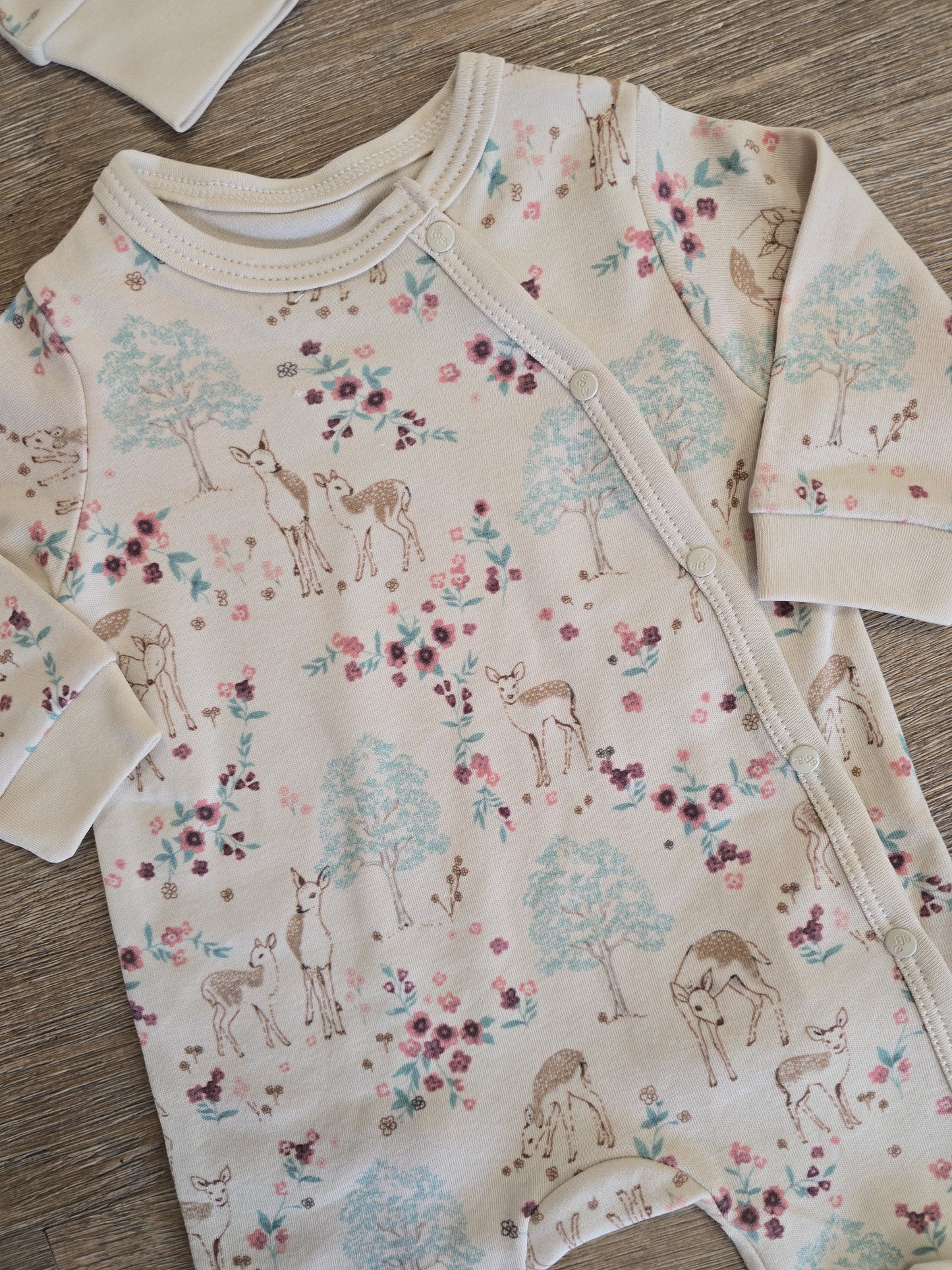 Pyjama bébé fille et bonnet assorti taille de 0 à 6 mois 100% coton ref 3124 ALL FOR KIDS