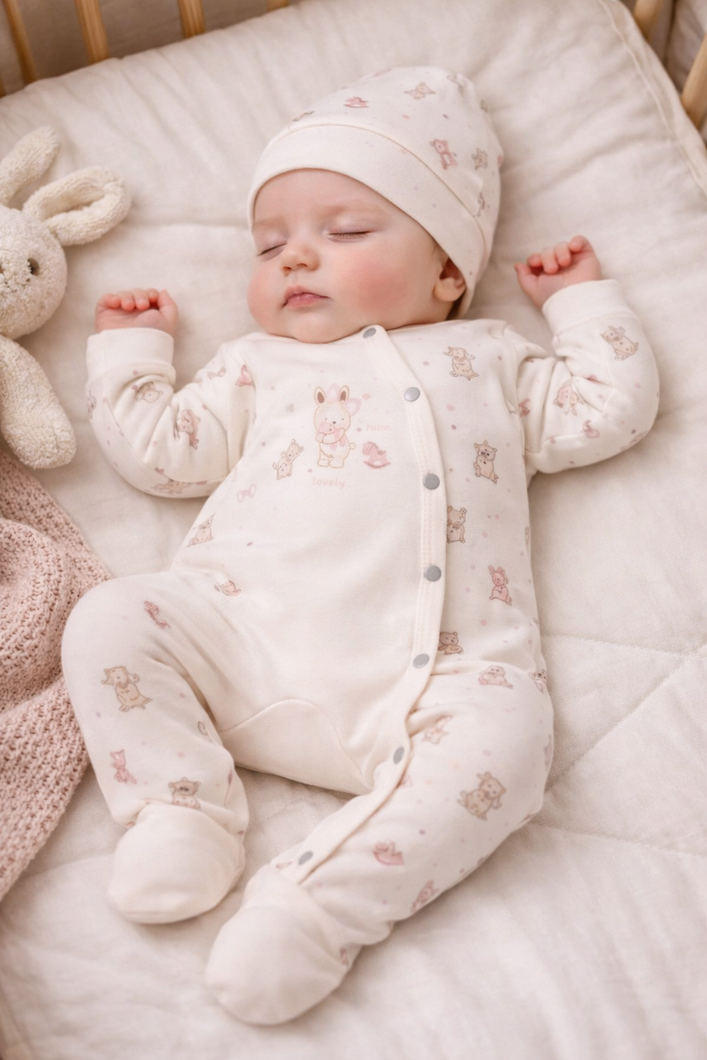 Pyjama bébé fille coton taille de 0 à 6 mois ref 12 ALL FOR KIDS