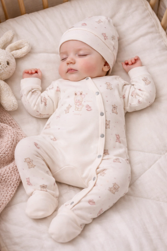Pyjama bébé fille coton taille de 0 à 6 mois ref 12 ALL FOR KIDS