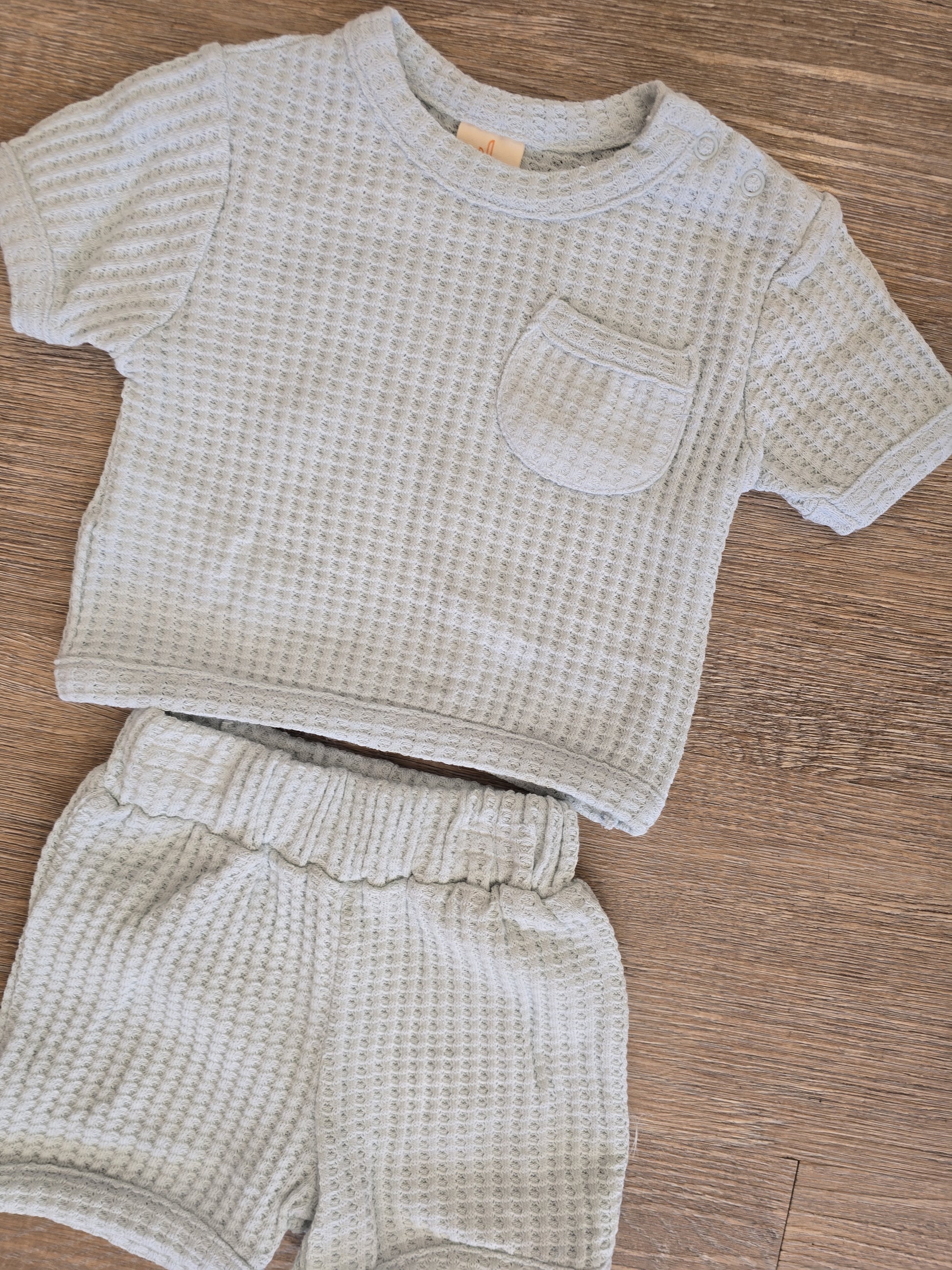 Ensemble bébé garçon bleu ciel coton taille de 3 à 12 mois ref 35 ALL FOR KIDS