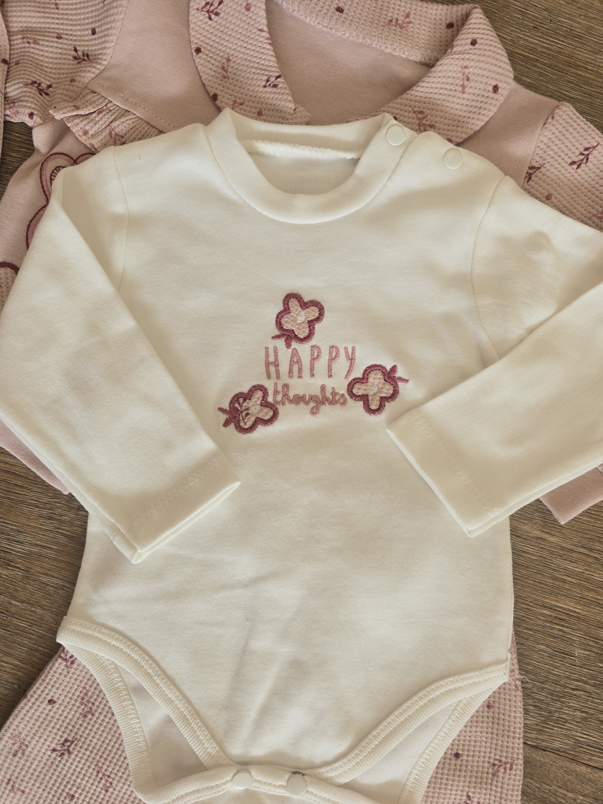 Ensemble bébé fille 3 pièces taille de 3 à 9 mois 100% coton ref 2077 ALL FOR KIDS