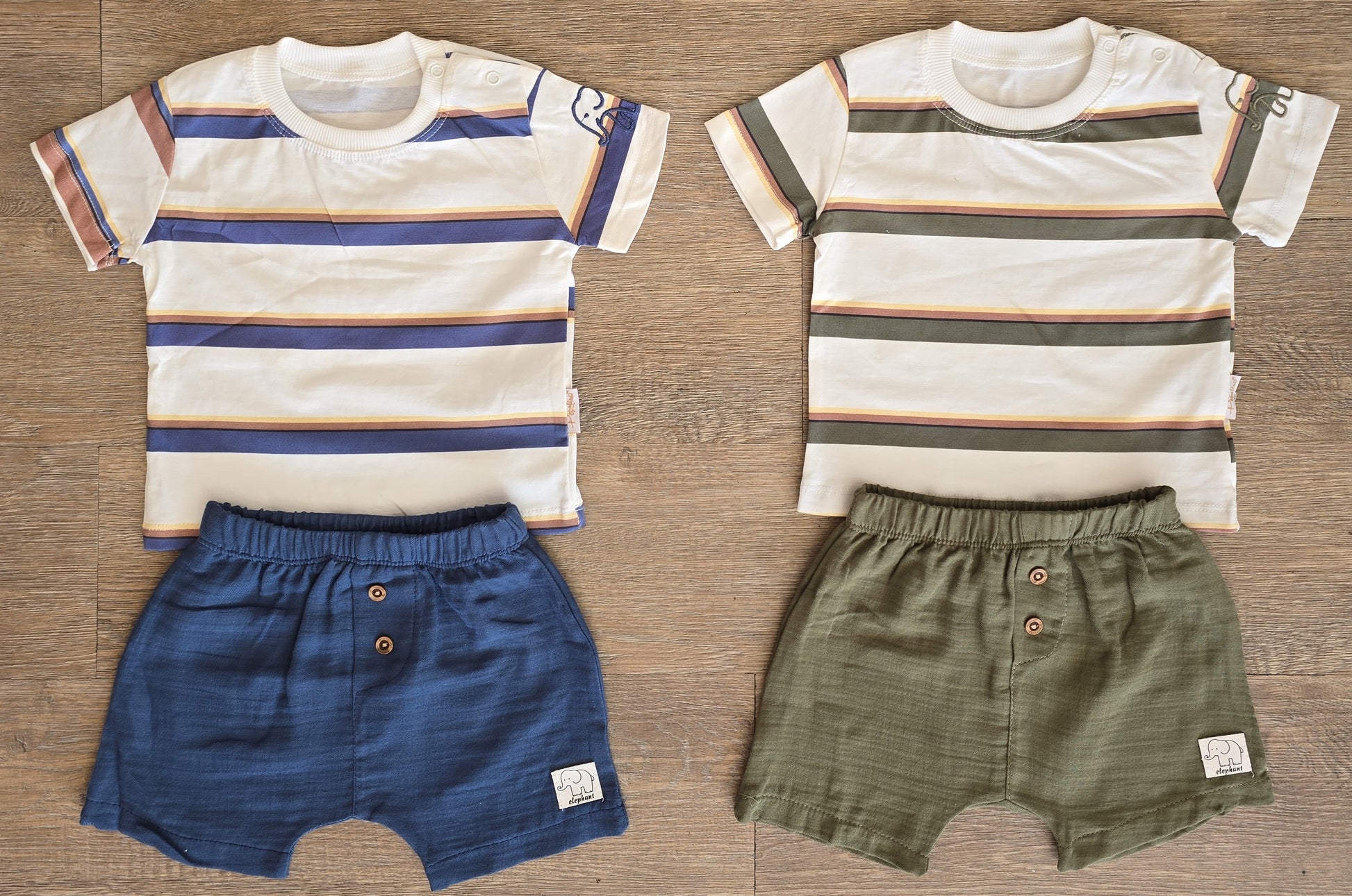 Ensemble bébé garçon tee-shirt et short taille de 6 de 24 mois 100% coton ref 5825 ALL FOR KIDS