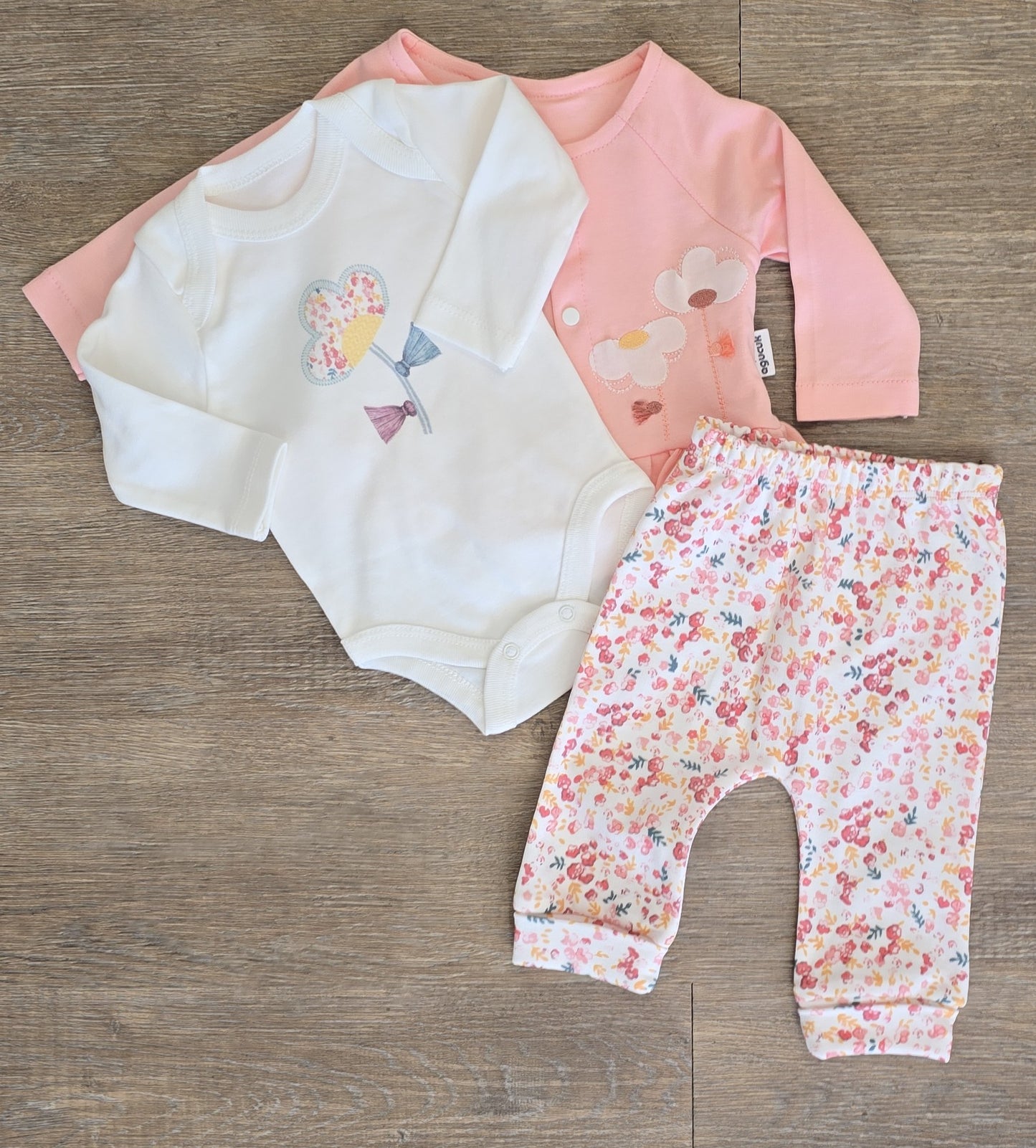 Ensemble bebe fille gillet body pantalon taille 3-9 mois ALL FOR KIDS