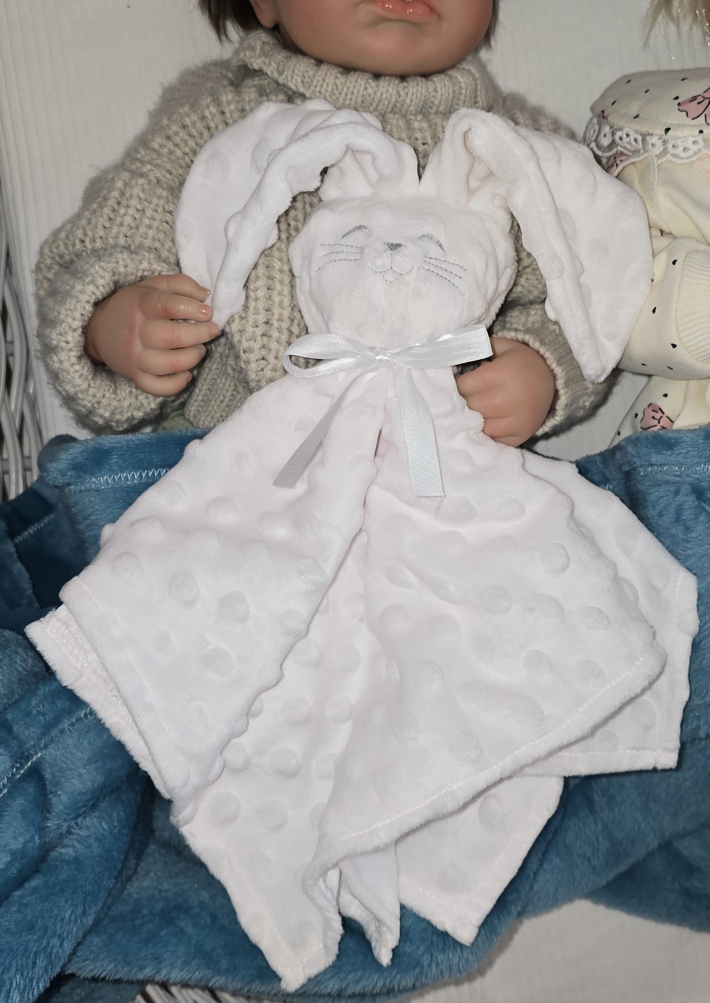 Doudou minky blanc ref 2849