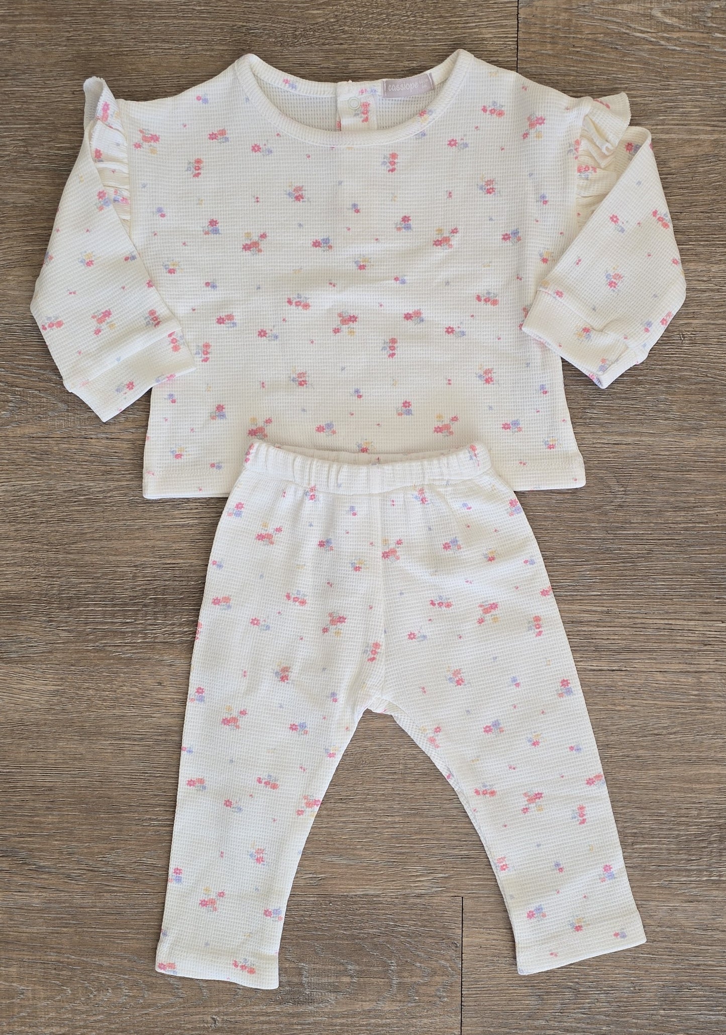 Ensemble fille deux pièces fleuri taille de 6 à 18 mois ALL FOR KIDS