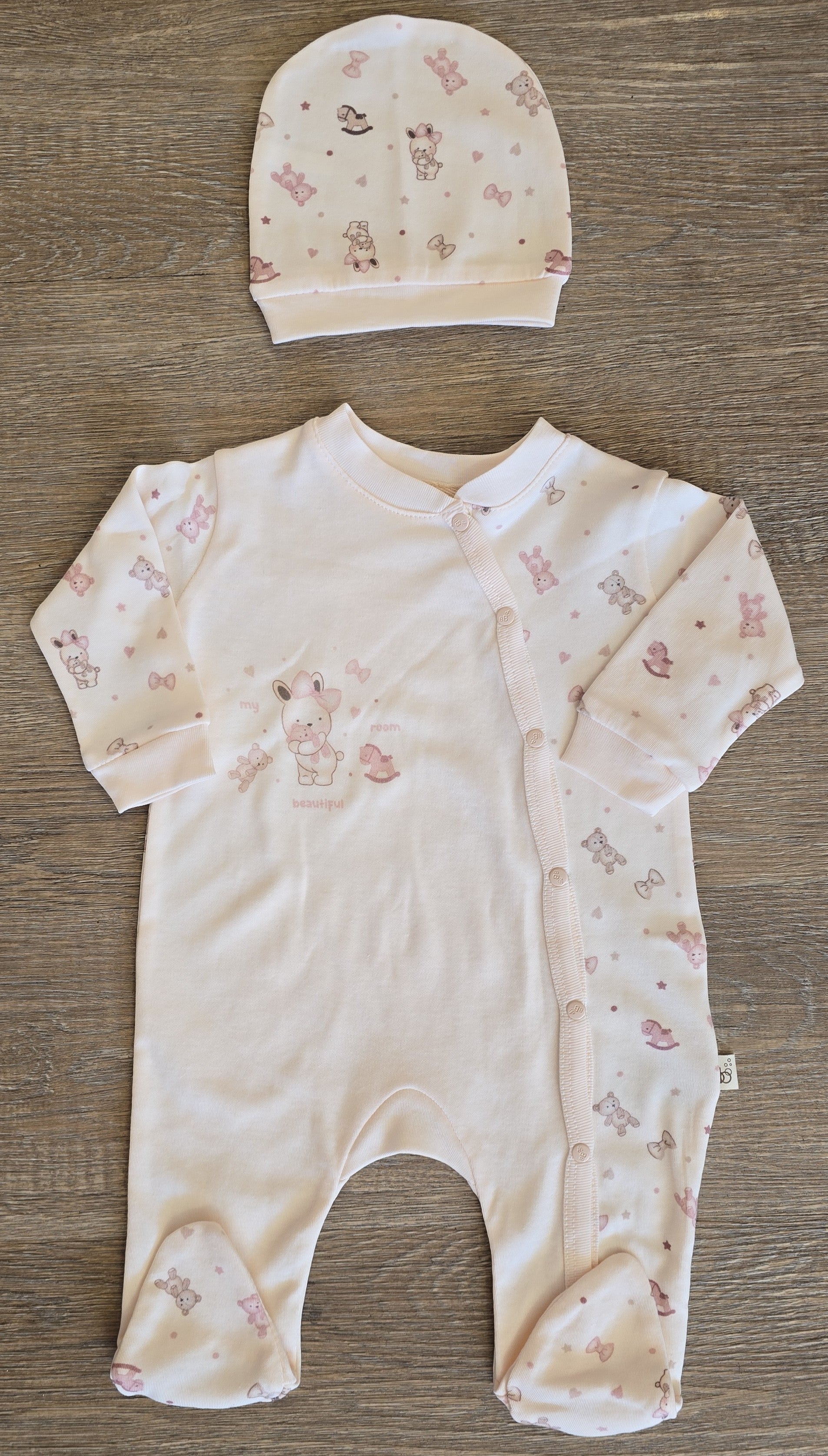 Pyjama bébé fille coton taille de 0 à 6 mois ref 12 ALL FOR KIDS