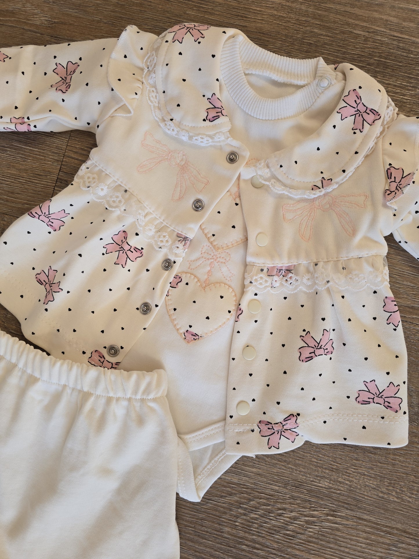 Ensemble bébé fille 100% coton taille de 0 à 9 mois ref 1369 ALL FOR KIDS