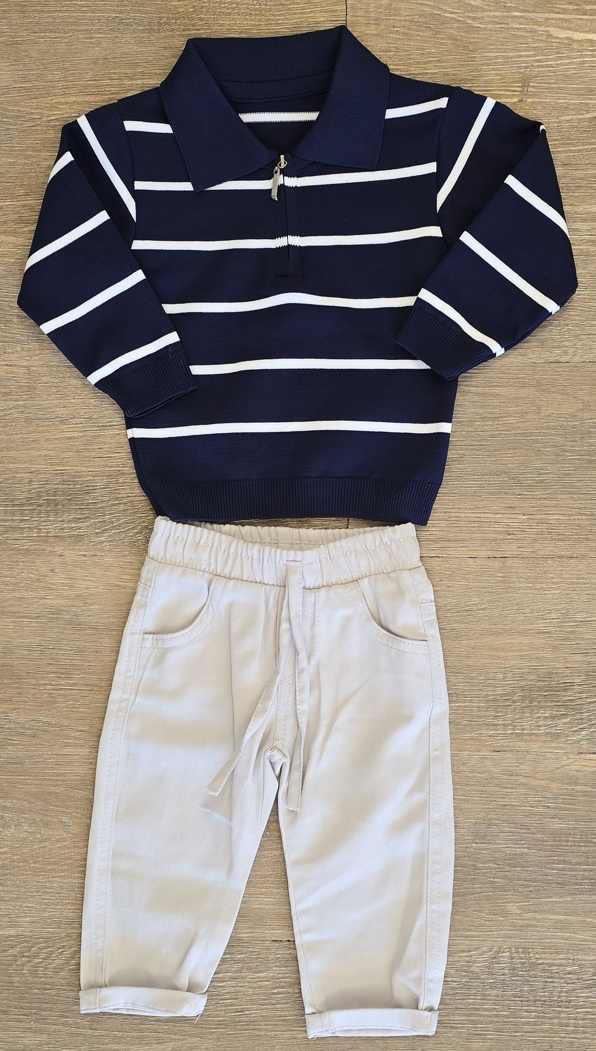 Ensemble bébé garçon rayé 2 pièces taille de 6 à 18 mois ALL FOR KIDS