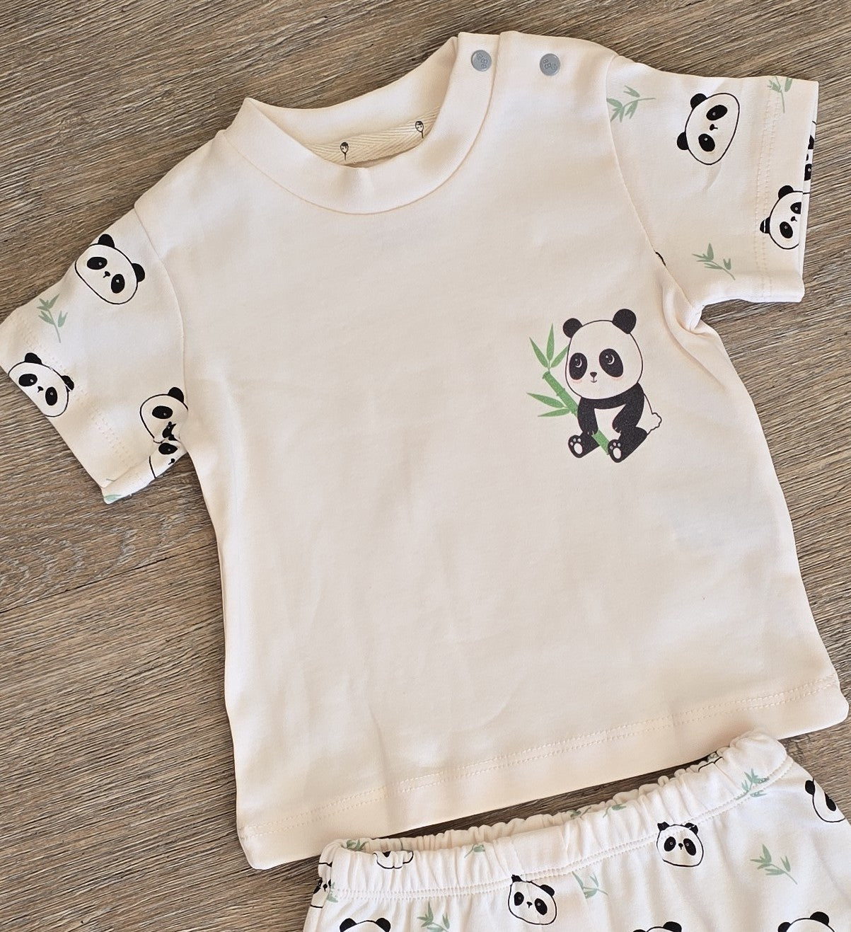 Ensemble bébé garçon panda coton taille de 3 à 12 mois ref 23 ALL FOR KIDS