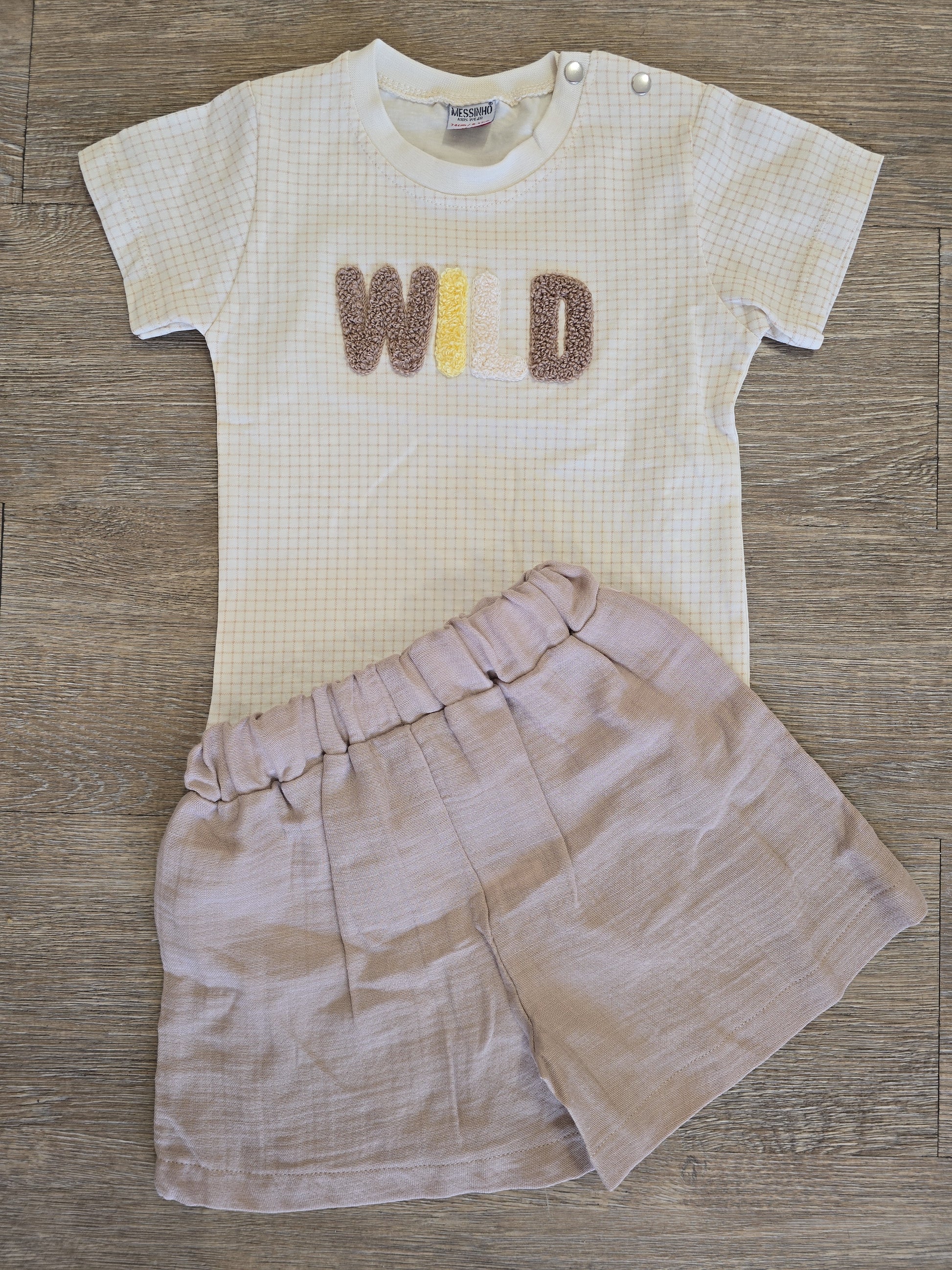 Ensemble tee-shirt short bébé garçon coton taille de 9 à 24 mois ref 18 ALL FOR KIDS