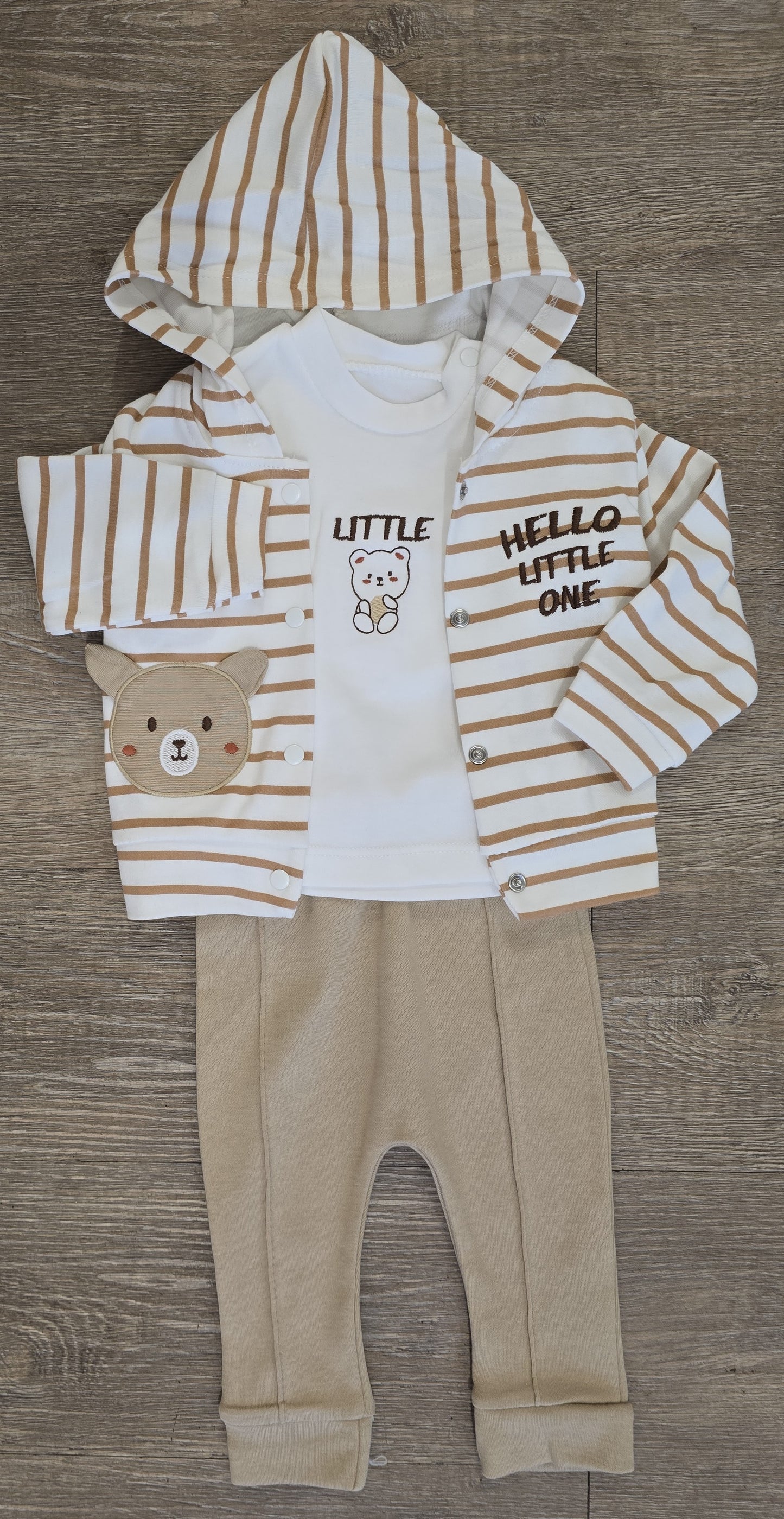 Ensemble bébé garçon "Hello Little One" taille de 3 à 9 mois 100% coton ref 112