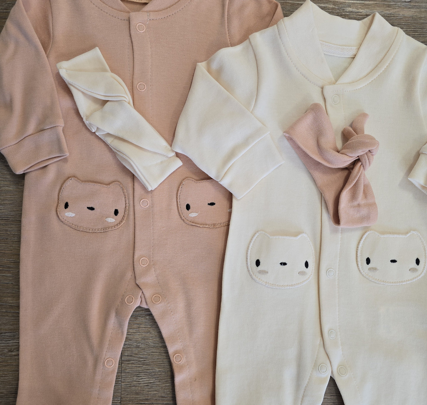 Pyjama bébé mixte ours ouverture intégrale taille de 0 à 6 mois 100% coton ref 1123 ALL FOR KIDS