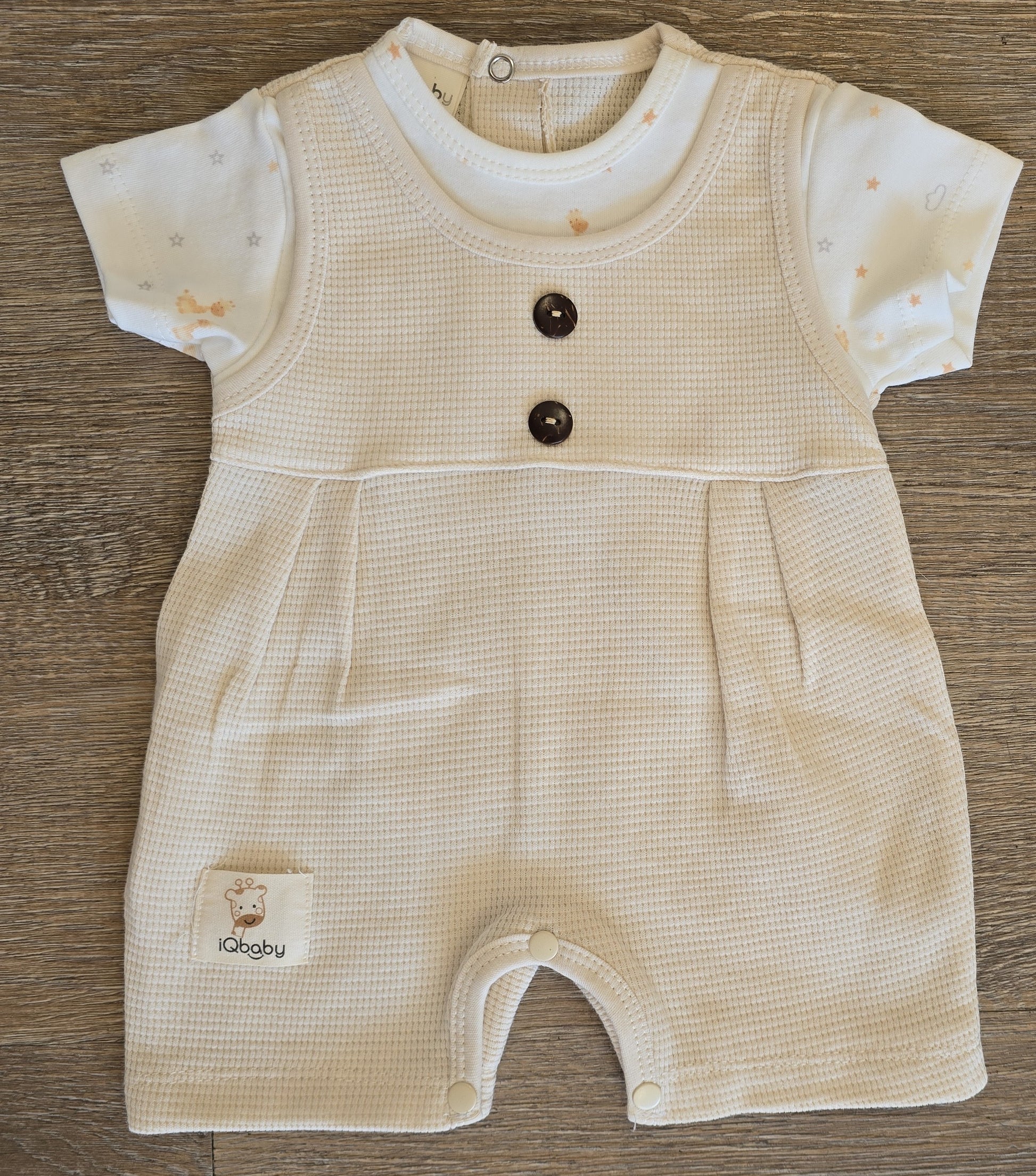 Barboteuse bébé mixte coton taille de 0 à 6 mois ref 1218 ALL FOR KIDS