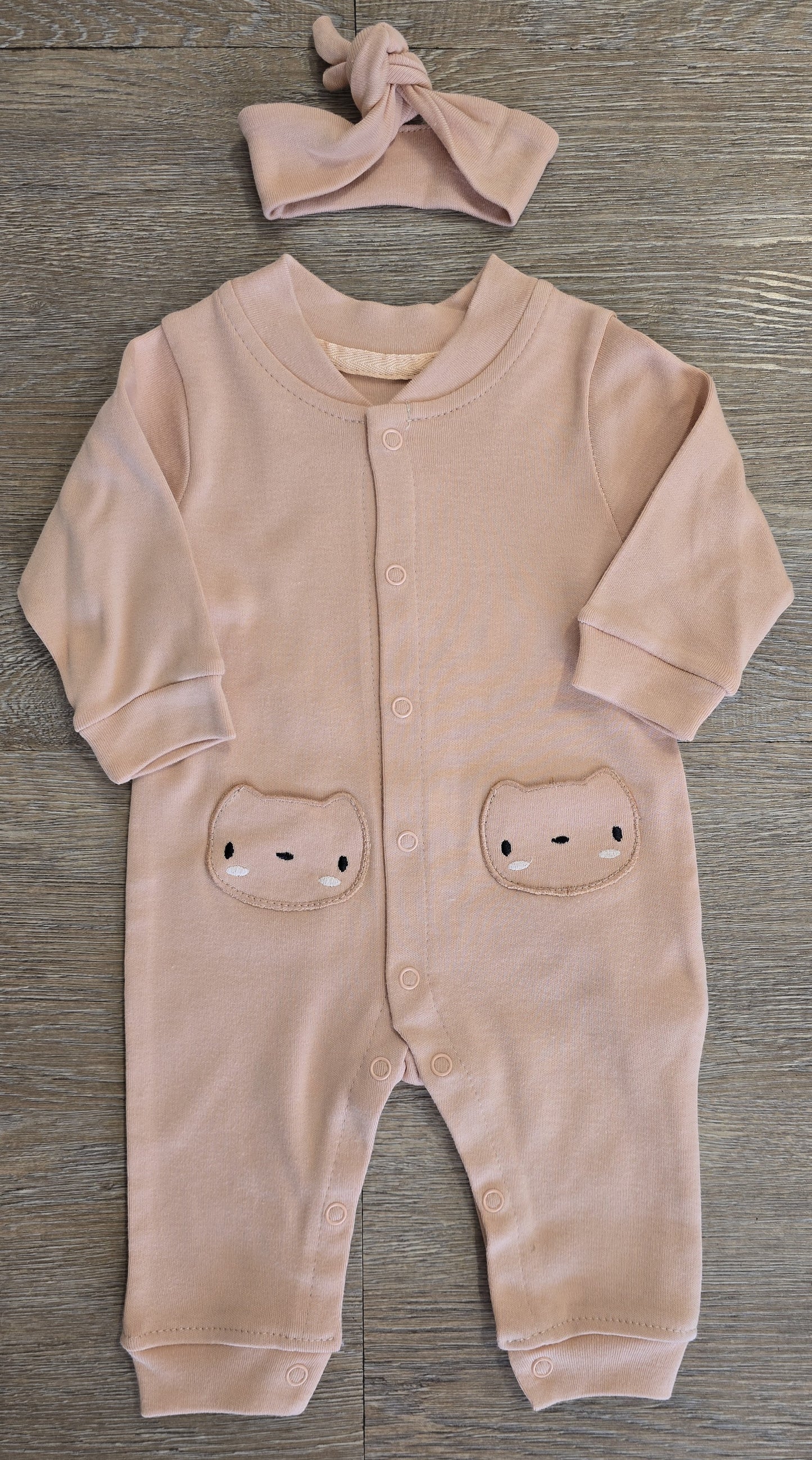Pyjama bébé mixte ours ouverture intégrale taille de 0 à 6 mois 100% coton ref 1123 ALL FOR KIDS
