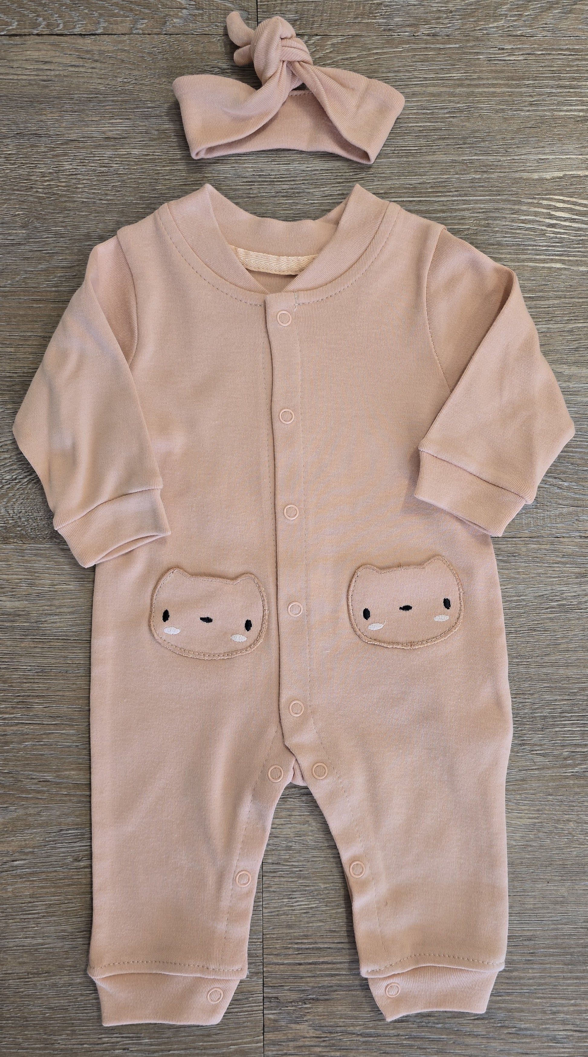 Pyjama bébé mixte ours ouverture intégrale taille de 0 à 6 mois 100% coton ref 1123 ALL FOR KIDS