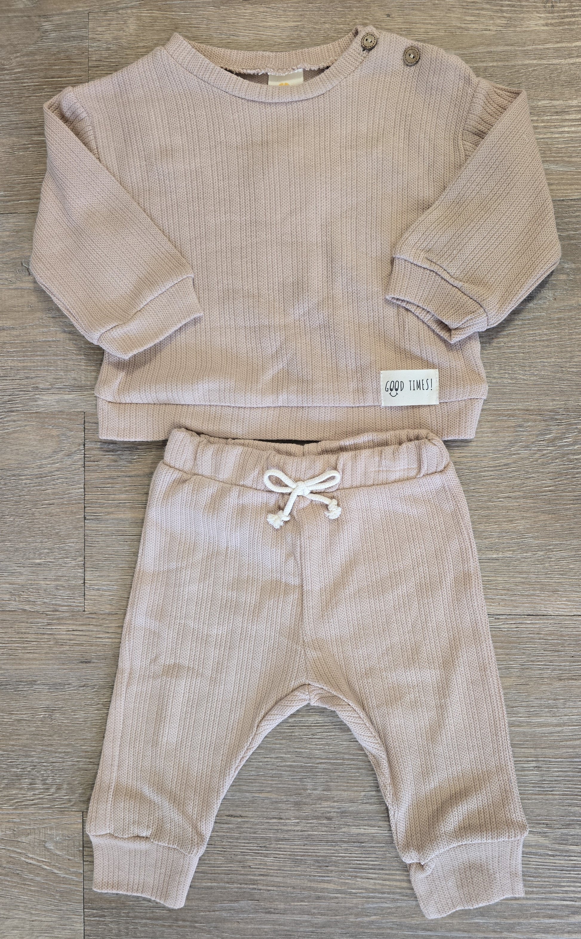 Ensemble bébé fille côtelé taille de 6 à 18 mois ref 9957 ALL FOR KIDS