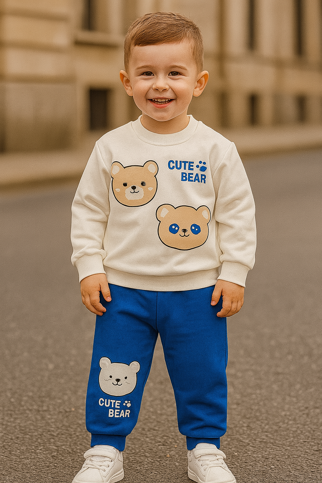 Ensemble bébé jogging ourson coton taille de 1 à 4 ans ref 6591 ALL FOR KIDS