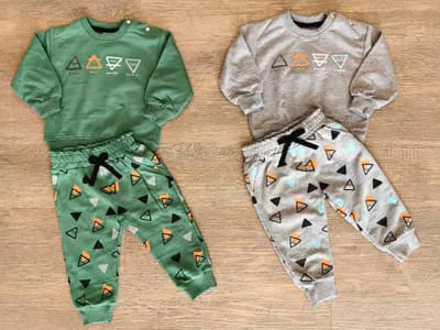 Sweat à motifs bébé garçon ensemble 2 pièces 100 % coton All for Kids