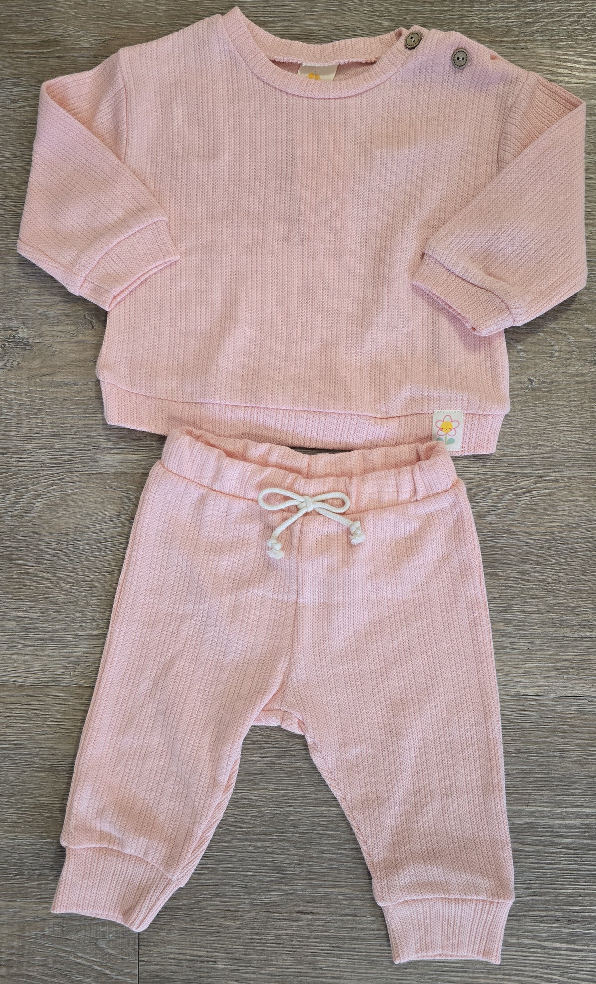 Ensemble bébé fille côtelé 100 % coton - All for Kids