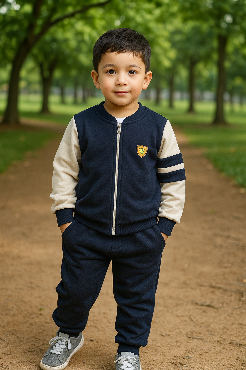 Ensemble de jogging enfant coton veste zippée à capuche et pantalon taille de 3 à 6 ans ref 5606 ALL FOR KIDS